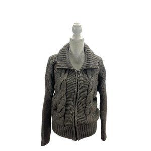 Elsamanda Alpaca & Wool Cardigan Jacket Zip Up S‎